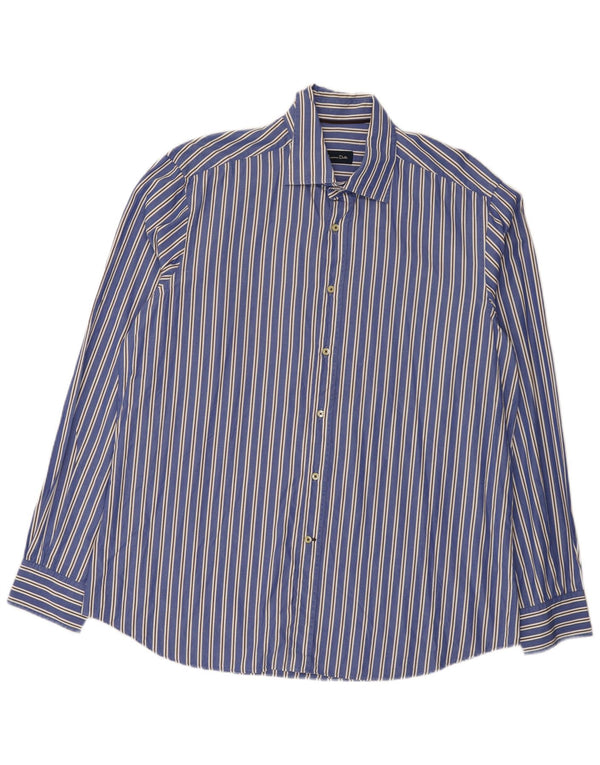 Ανδρικό πουκάμισο Massimo Dutti 2XL Μπλε ριγέ