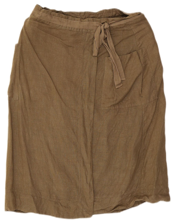 Sasha Γυναικεία Φούστα Cargo UK 12 Medium W29 Χακί Λινό