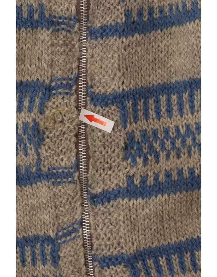 Vintage Ανδρικό Ζακέτα πουλόβερ Μεγάλο Γκρι Ριγέ