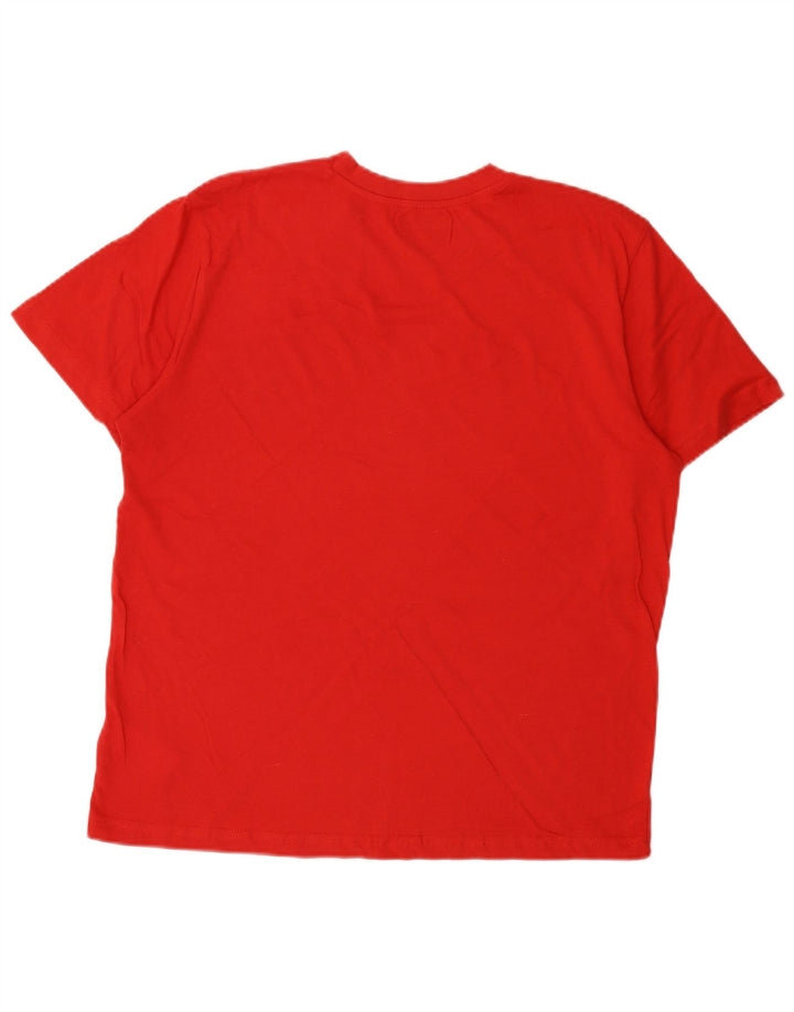 Ανδρικό T-Shirt Kappa Top μεγάλο κόκκινο βαμβακερό