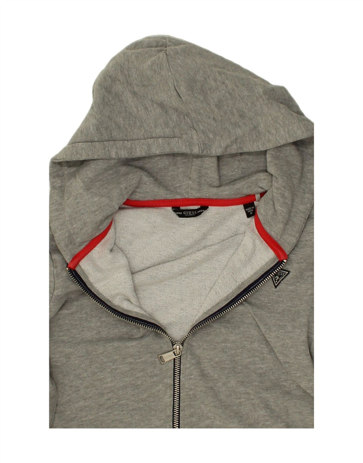 GUESS Boys Graphic Zip Hoodie Sweater 9-10 Years Grey Vintage Guess and Second-Hand Guess from Messina Hembry 