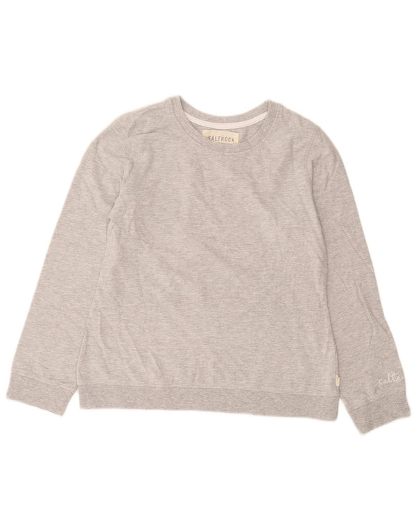 Γυναικεία φούτερ Saltrock Jumper UK 10 Small Grey Flecked Cotton