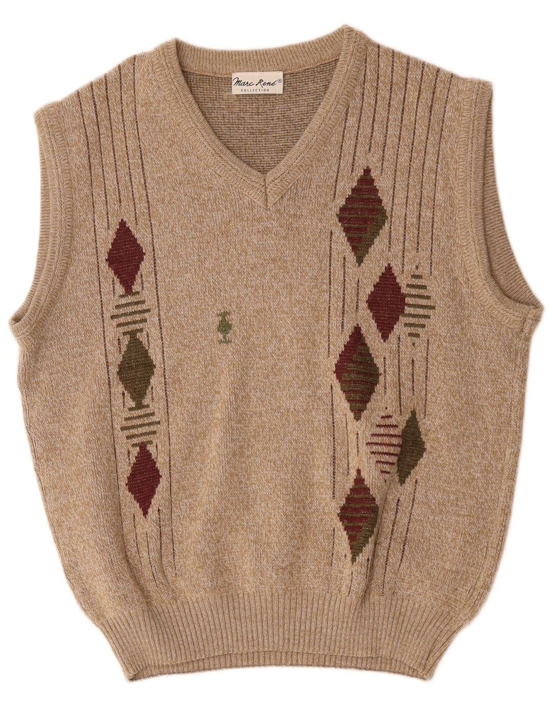 Ανδρικό γιλέκο Marc Rene Tank Top Medium Beige Argyle/Diamond