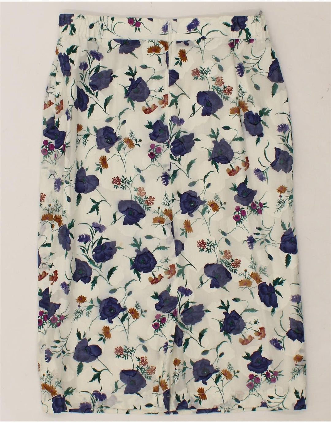 VINTAGE Womens Midi Skirt IT 42 Medium W32  Multicoloured Floral Vintage Vintage and Second-Hand Vintage from Messina Hembry 