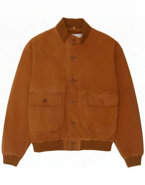 Vintage Ανδρικό Suede Bomber Jacket UK 42 XL Brown Leather