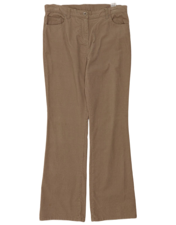 Marks & Spencer Γυναικεία Bootcut Κοτλέ παντελόνι UK 12 Medium W32 L30 Beige