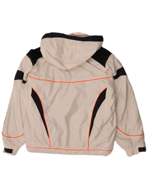 Pyramid ανδρικό μπουφάν σκι με κουκούλα UK 36 Small White Colourblock Nylon
