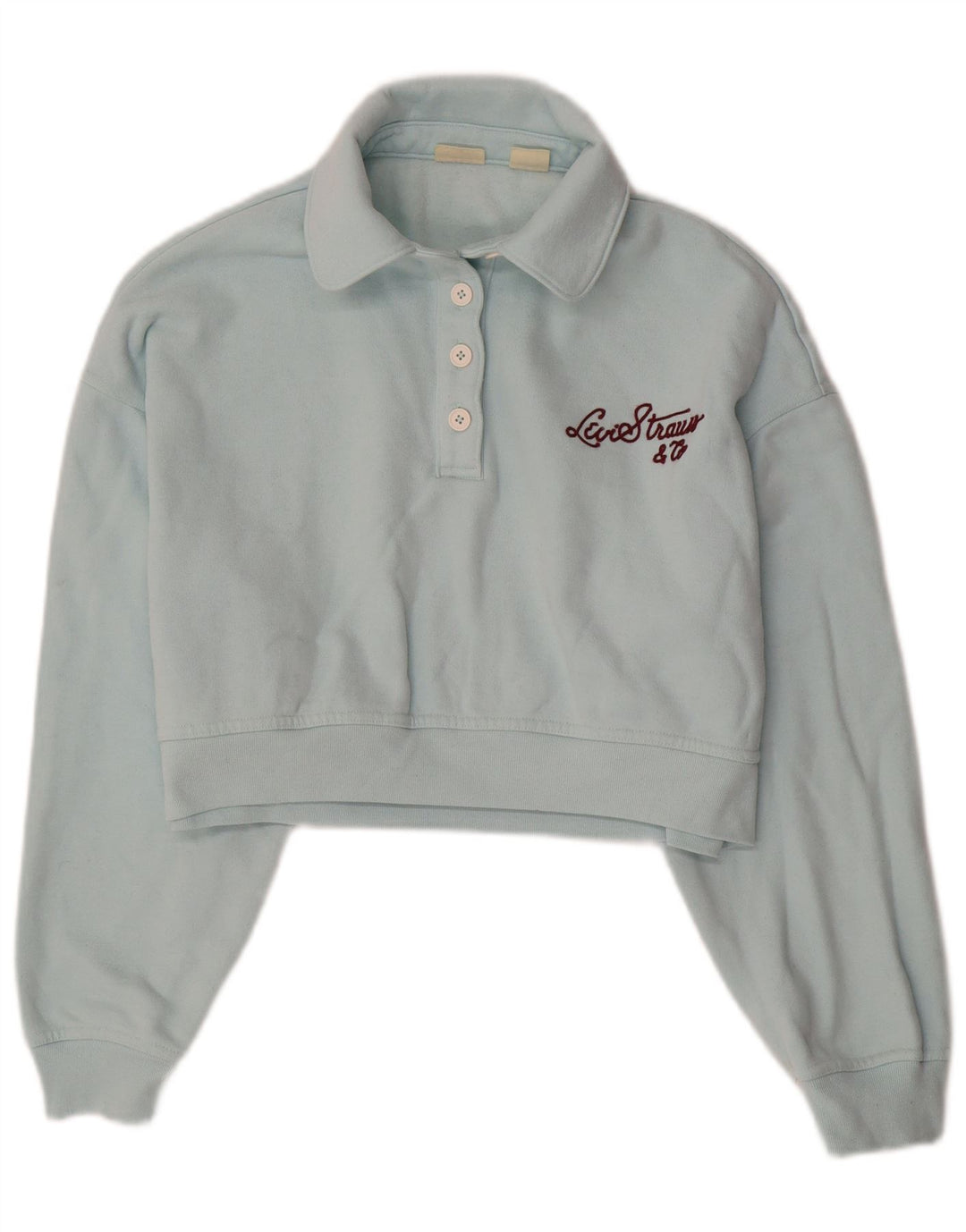 Γυναικεία LEVI'S Oversized φούτερ με λαιμόκοψη Polo Jumper UK 6 XS Blue