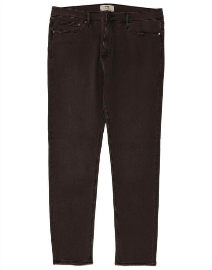 Marks & Spencer Ανδρικό Slim Jeans W36 L33 Γκρι βαμβακερό