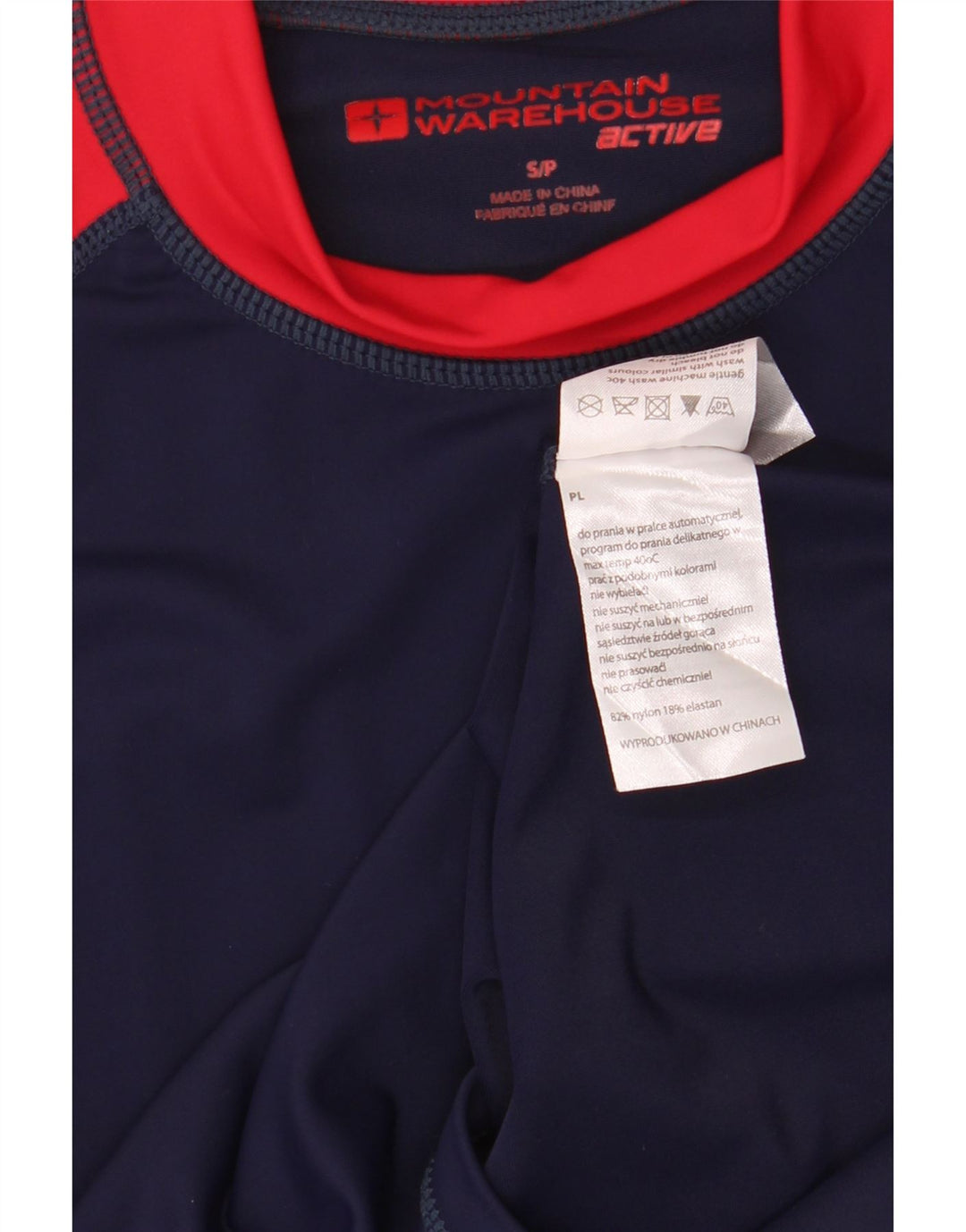 Ανδρικό T-Shirt Mountain Warehouse Top Small Navy Blue Colorblock Nylon