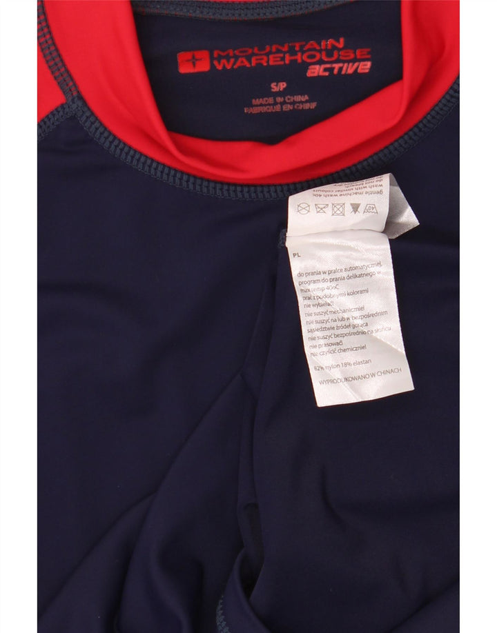 Ανδρικό T-Shirt Mountain Warehouse Top Small Navy Blue Colorblock Nylon