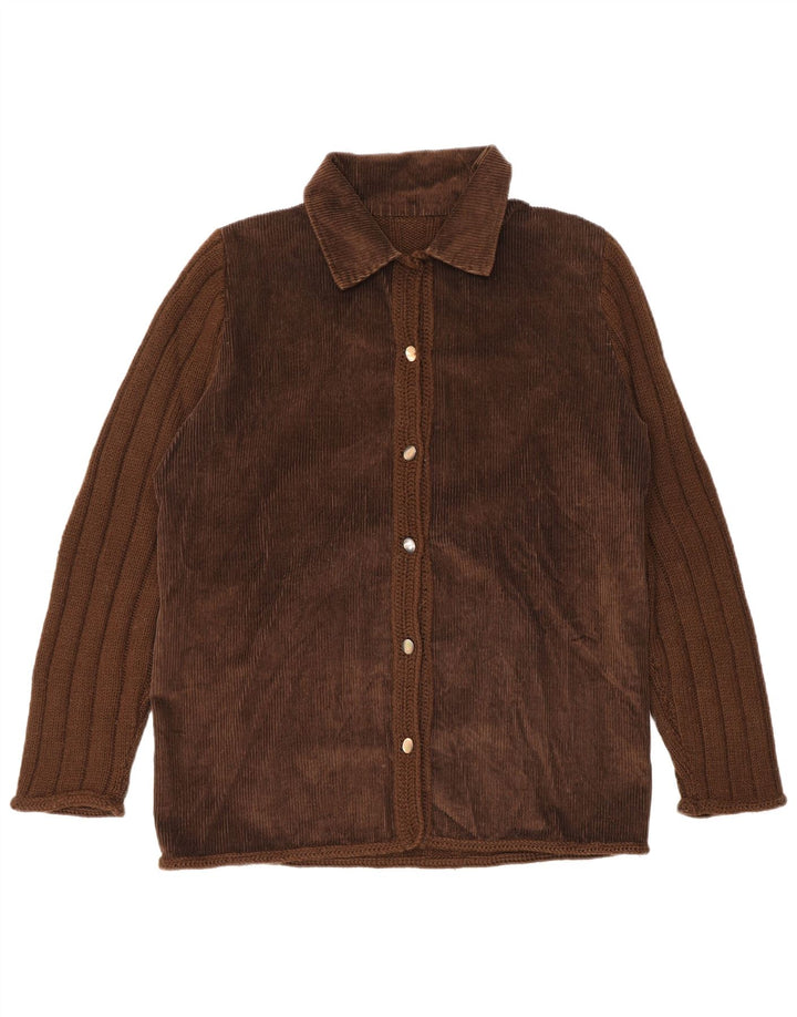 Vintage Γυναικεία Ζακέτα UK 14 Large Brown
