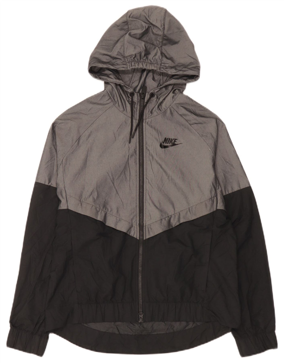 Ανδρικό μπουφάν βροχής με κουκούλα Nike UK 38 Medium Grey Colourblock Nylon