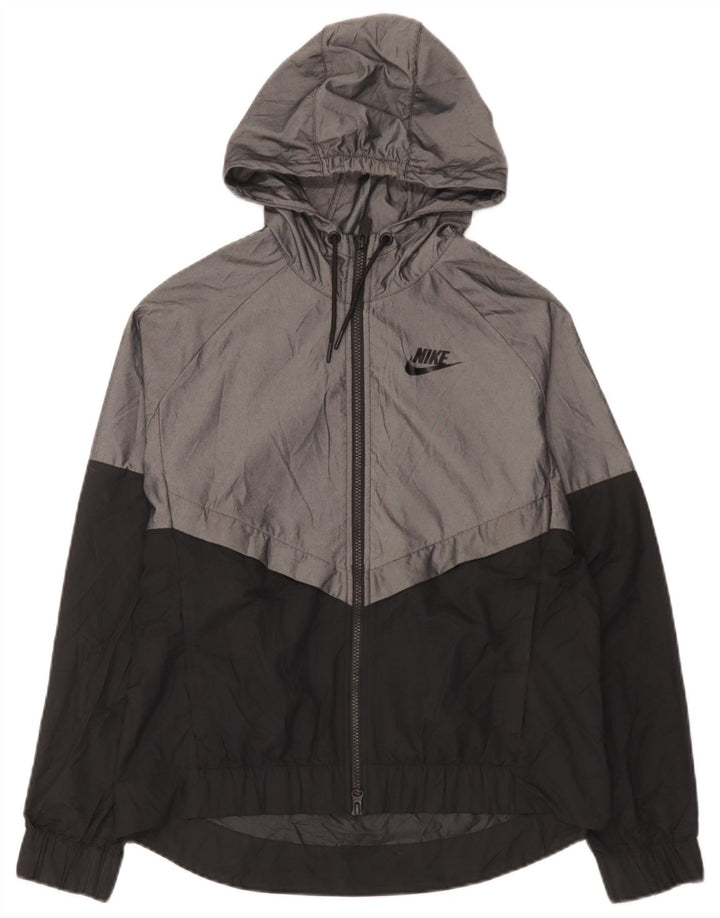 Ανδρικό μπουφάν βροχής με κουκούλα Nike UK 38 Medium Grey Colourblock Nylon