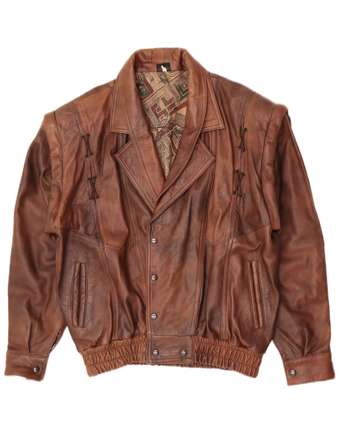 Vintage Ανδρικό Δερμάτινο Μπουφάν UK 40 Large Brown Δερμάτινο