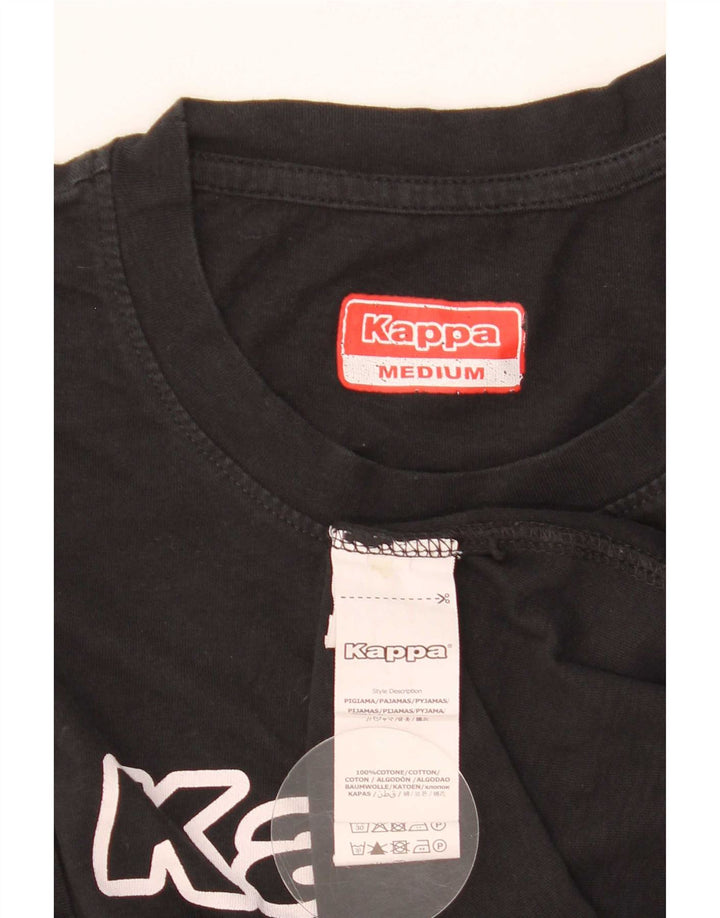 Ανδρικό γραφικό μπλουζάκι Kappa Top Medium μαύρο βαμβακερό