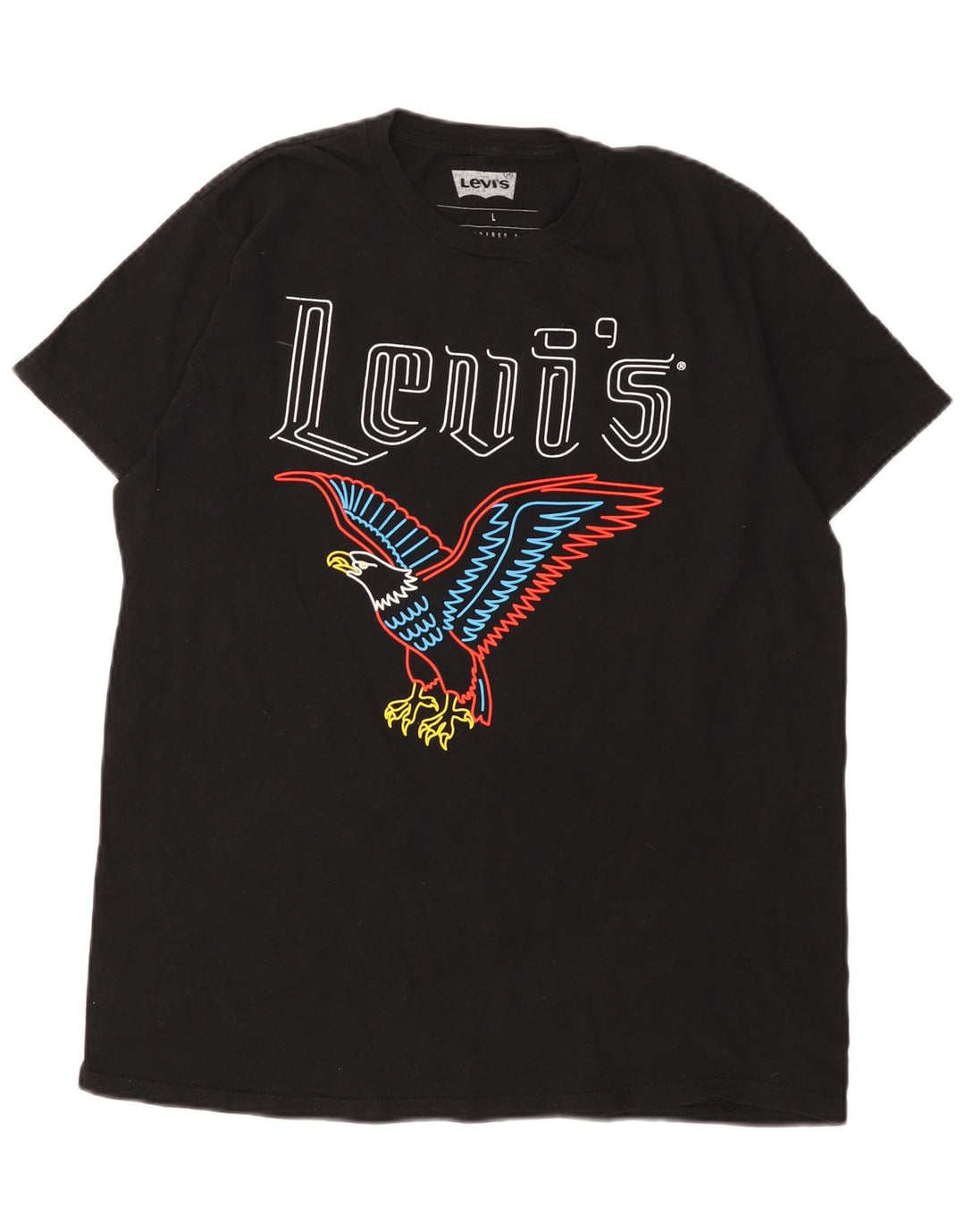 Ανδρικό γραφικό μπλουζάκι Levi's Top μεγάλο μαύρο βαμβακερό