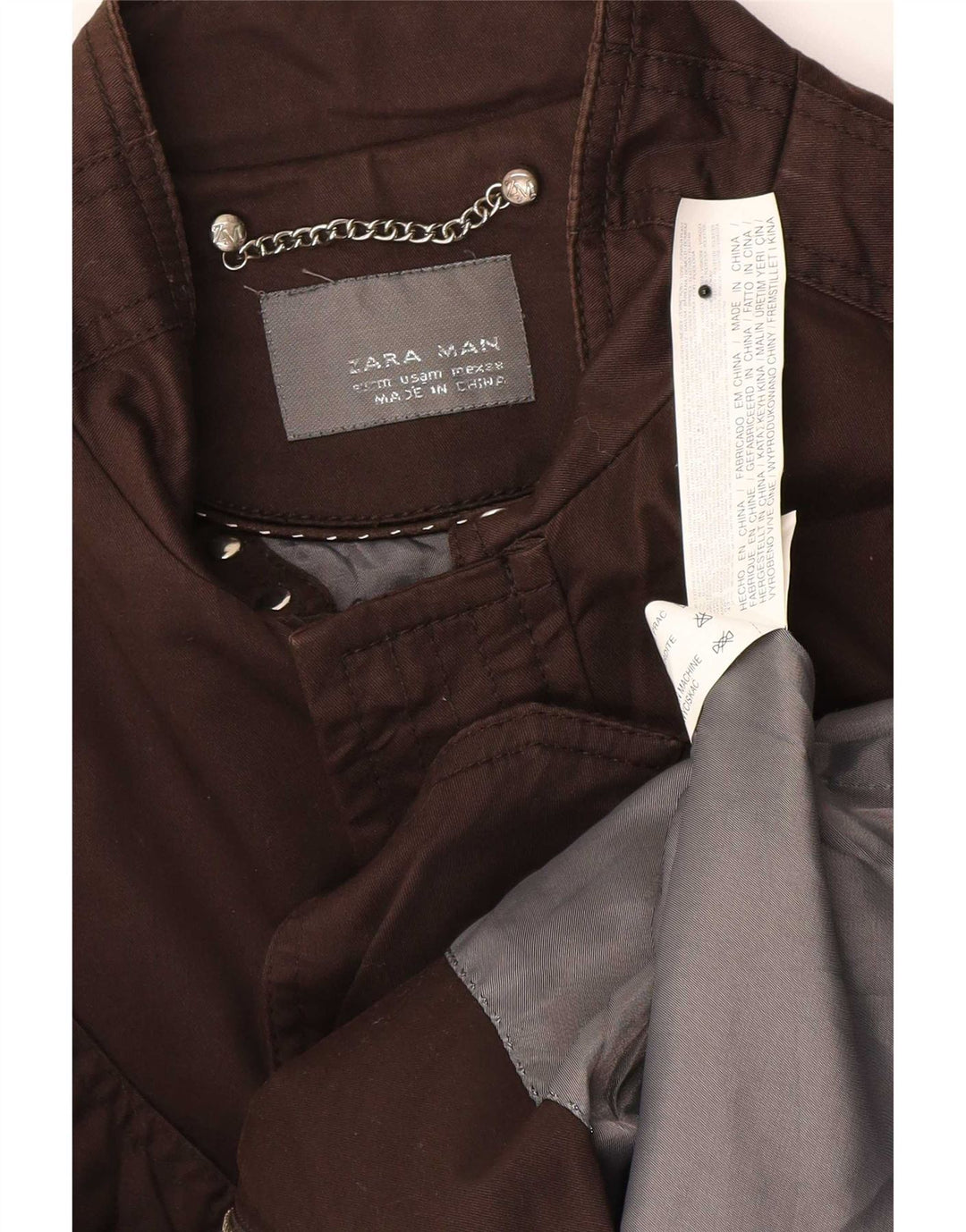 Zara Ανδρικό Στρατιωτικό Μπουφάν UK 38 Μεσαίο Καφέ Βαμβακερό