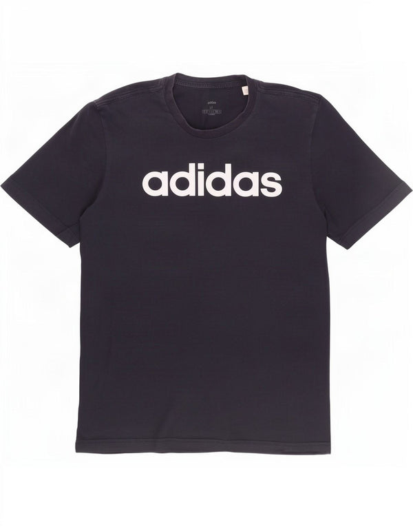 Ανδρικό γραφικό T-Shirt Adidas Top από μεσαίο μπλε ναυτικό βαμβακερό