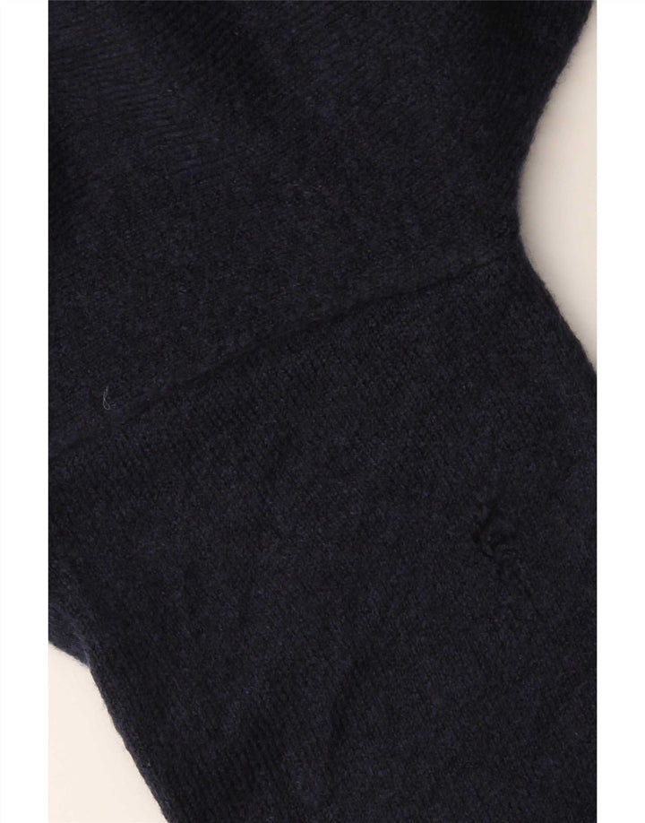 Zara γυναικείο πουλόβερ με ρολό λαιμόκοψη UK 10 Small Navy Blue