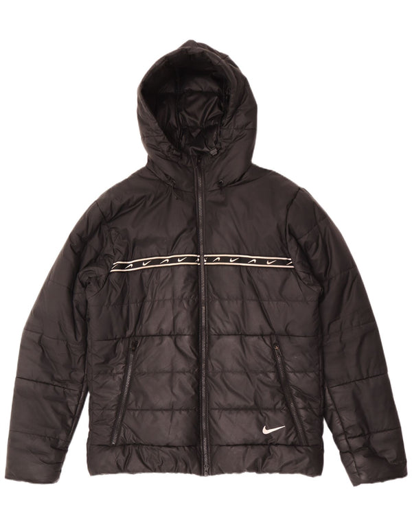 Ανδρικό μπουφάν Nike Therma-Fit με κουκούλα γραφικό UK 40 μεγάλο μαύρο