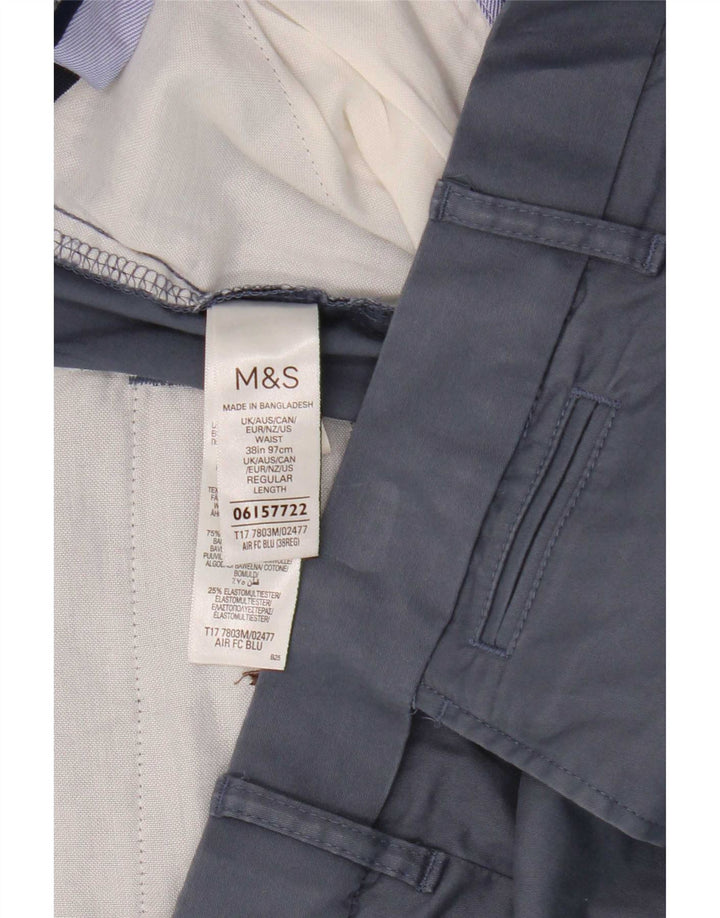 Ανδρικό σορτς Chino Marks & Spencer W38 XL Μπλε βαμβακερό