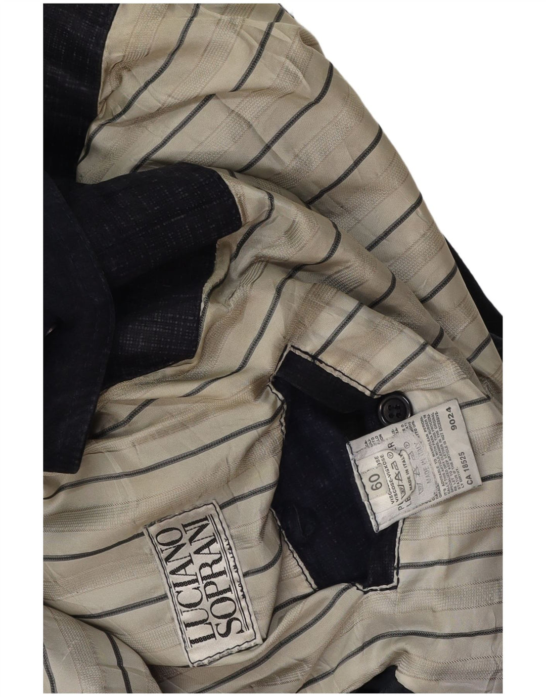 Ανδρικό Suede Jacket Luciano Soprani IT 60 5XL Δερμάτινο Navy Blue