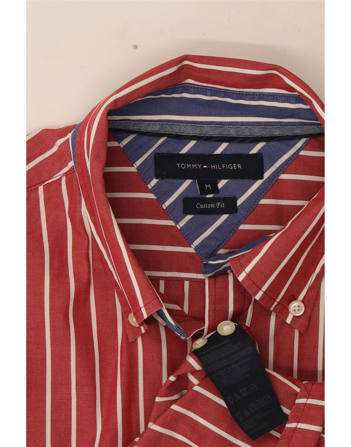 Ανδρικό πουκάμισο Tommy Hilfiger Custom Fit Βαμβακερό με μεσαίο κόκκινο ρίγες