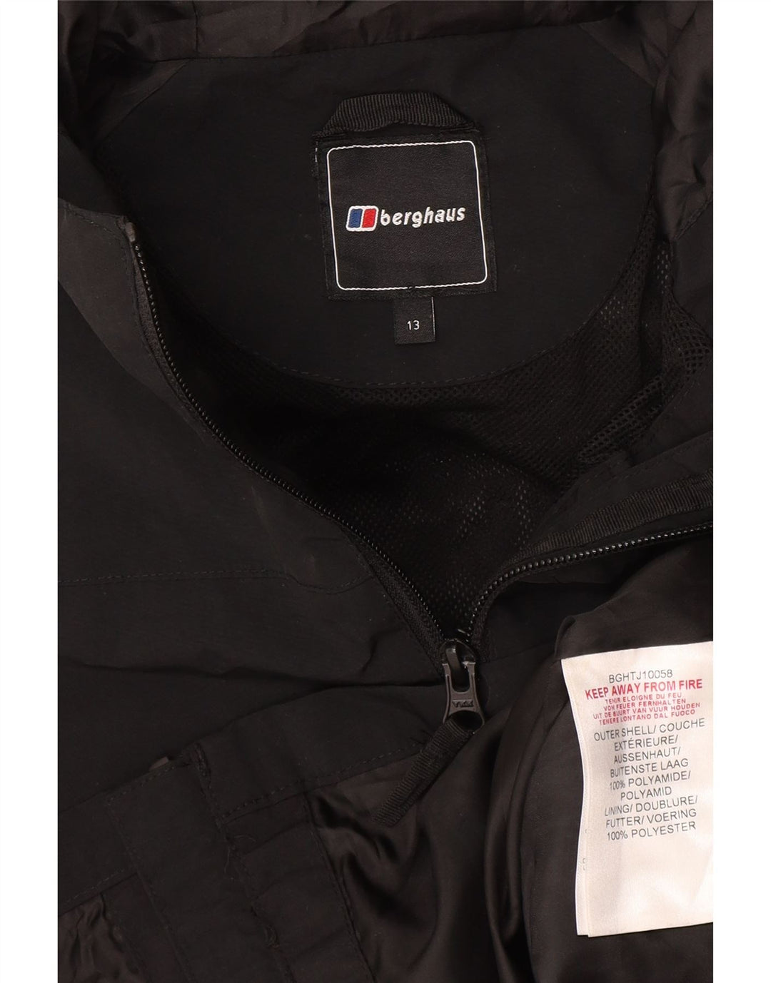 Αδιάβροχο Berghaus Boys Hooded 12-13 Years Black Polyamide