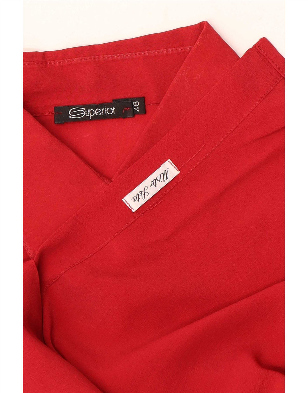 Superior Γυναικείο Πουκάμισο Μπλούζα IT 48 XL Red Silk