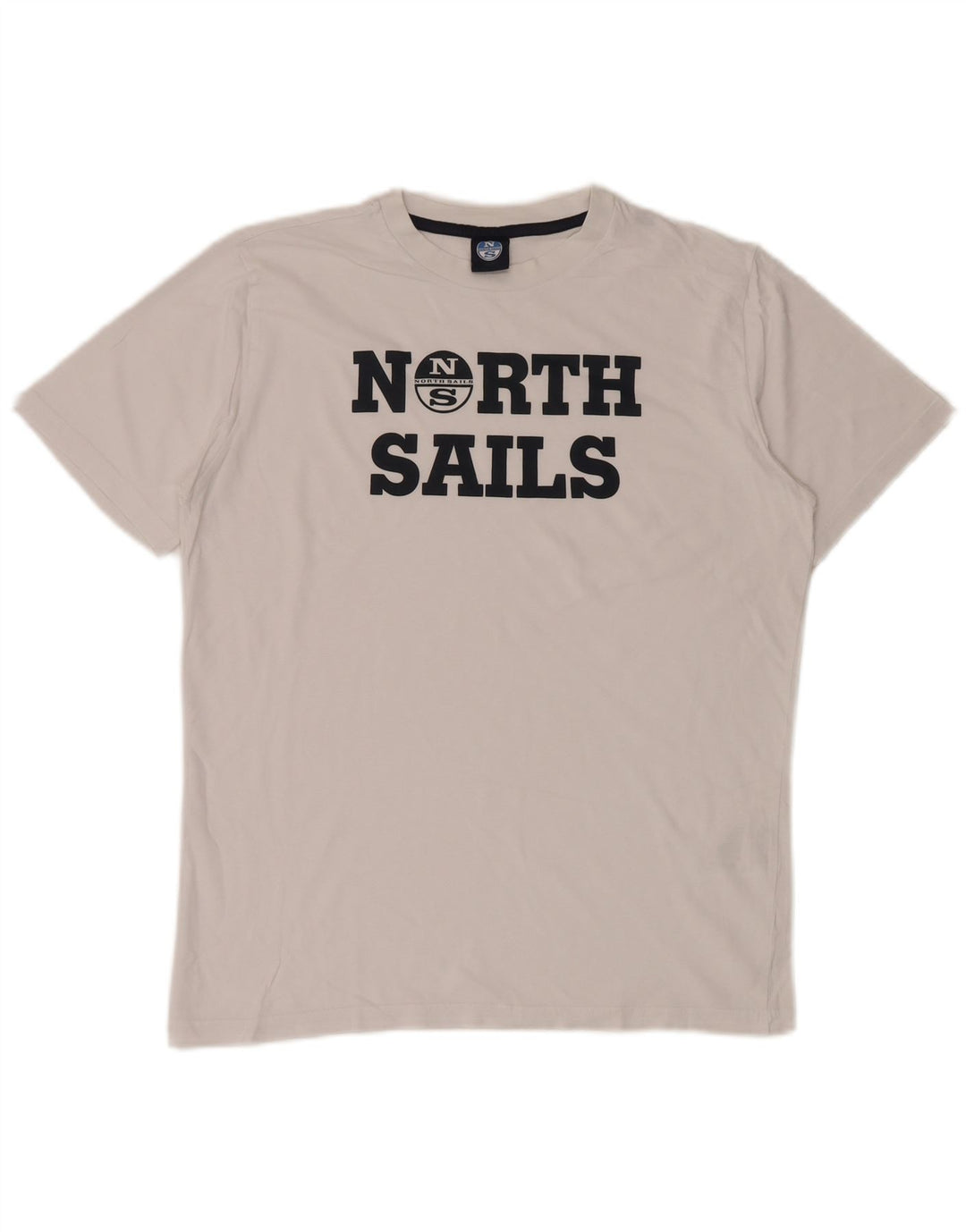 North Sails Ανδρικό γραφικό T-Shirt Top Μικρό λευκό βαμβακερό