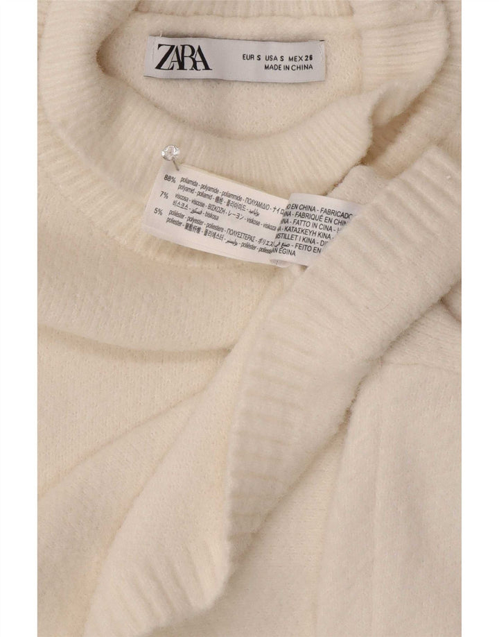 Zara Γυναικείο πουλόβερ 10 Small White