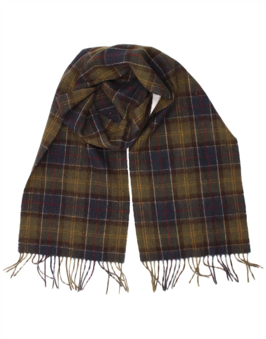Ανδρικό ορθογώνιο φουλάρι Barbour One Size Khaki καρό Lambswool Classic