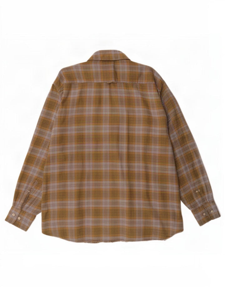Ανδρικό πουκάμισο Barbour Flannel Μεγάλο χακί βαμβακερό