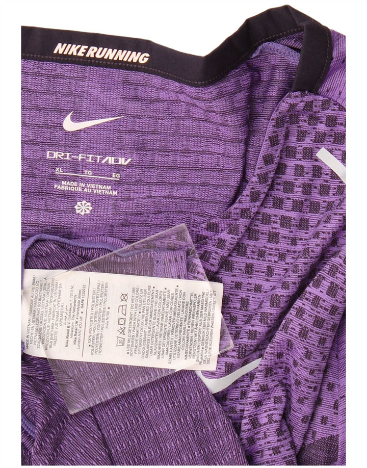 Ανδρικό τοπ Nike Dri Fit Μακρυμάνικο XL Μωβ πολυεστέρας