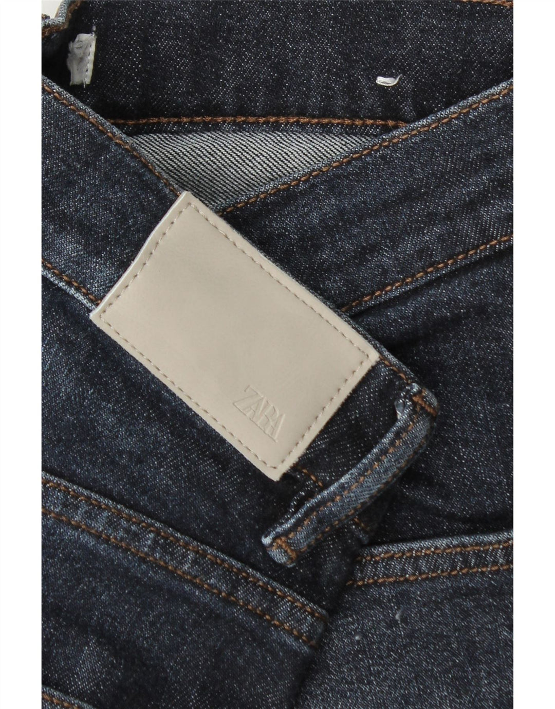 Zara Γυναικείο Cropped Jeans W32 L24 Navy Blue