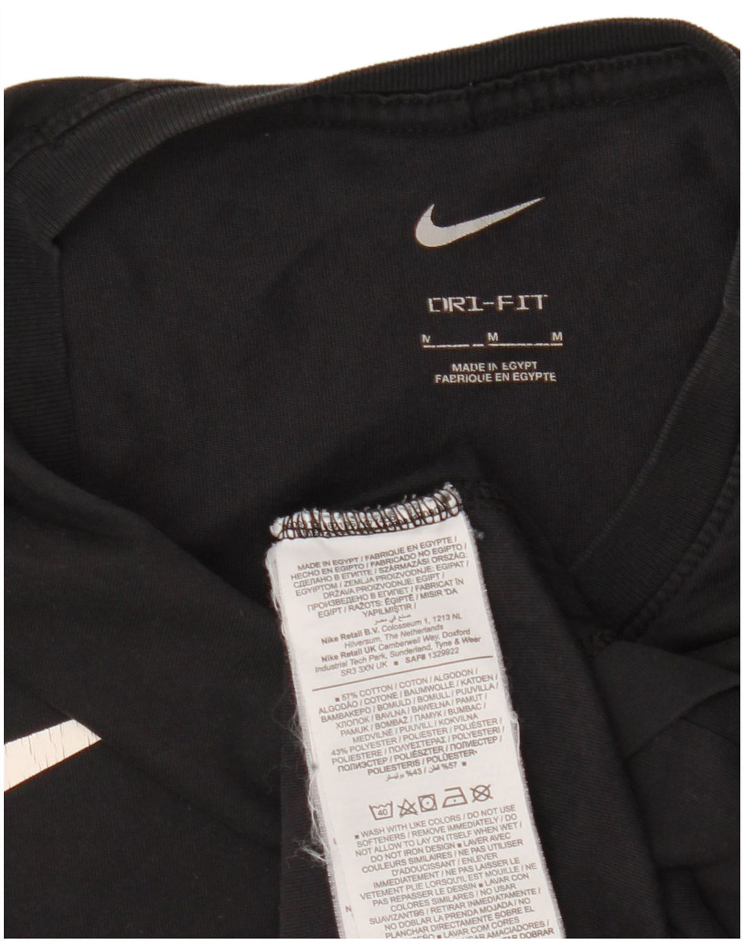 Ανδρικό T-Shirt Nike Dri Fit, μεσαίο μαύρο βαμβακερό