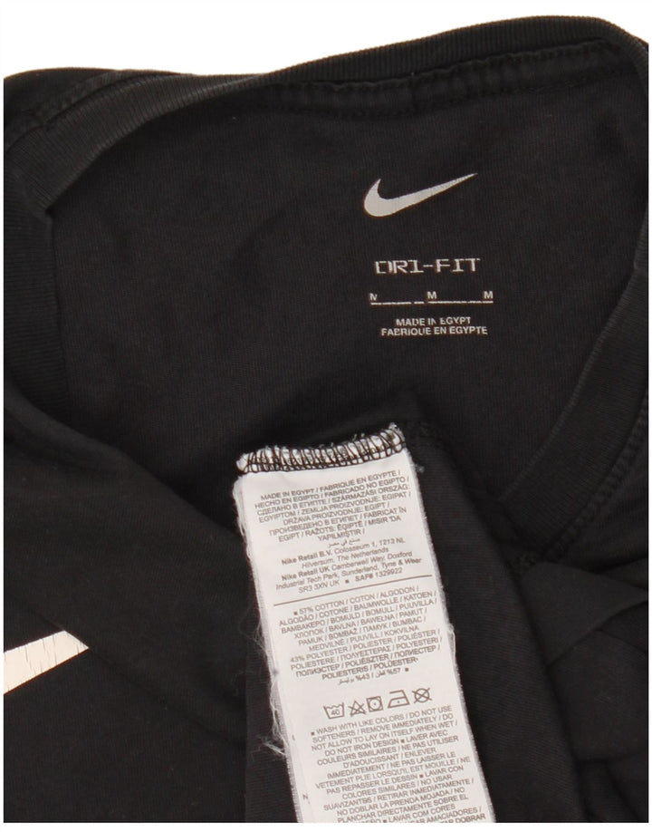 Ανδρικό T-Shirt Nike Dri Fit, μεσαίο μαύρο βαμβακερό