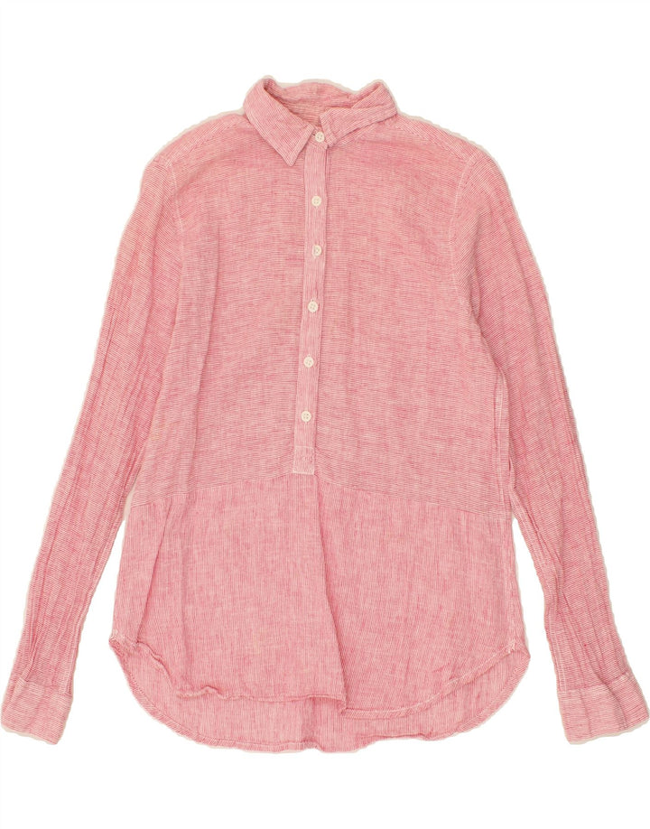 DACK'S Womens Pullover Shirt UK 10 Small Pink Striped Vintage Dack's and Second-Hand Dack's from Messina Hembry 