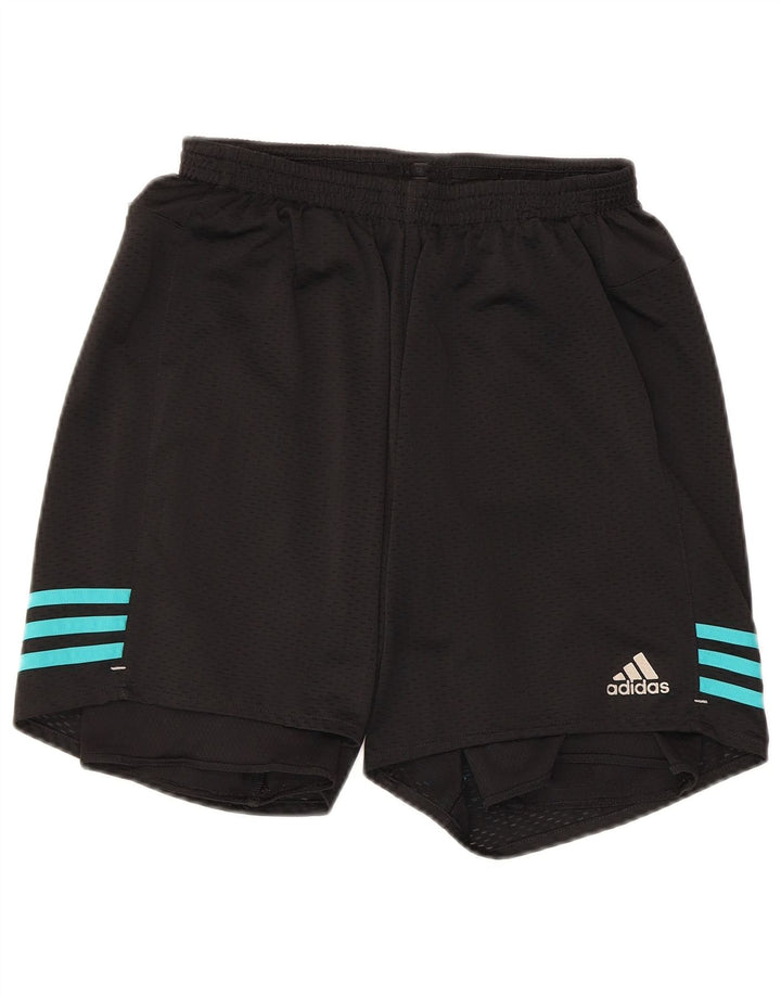 Ανδρικό αθλητικό σορτς Adidas από μεσαίο μαύρο πολυεστέρα
