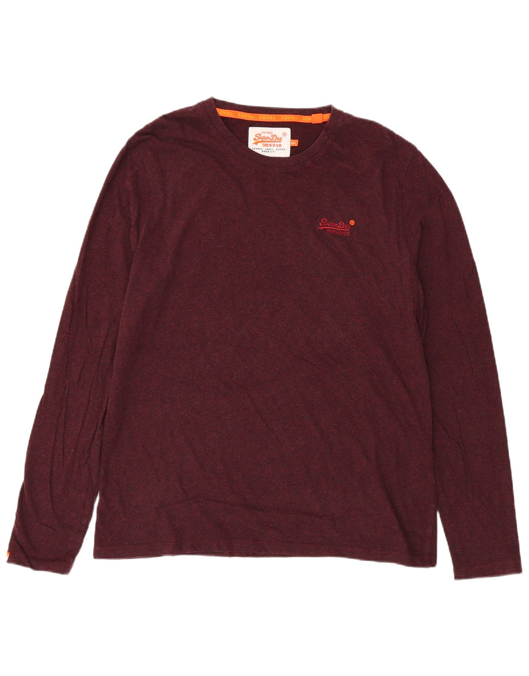 Superdry Ανδρικό μακρυμάνικο 2XL βαμβακερό μπορντό