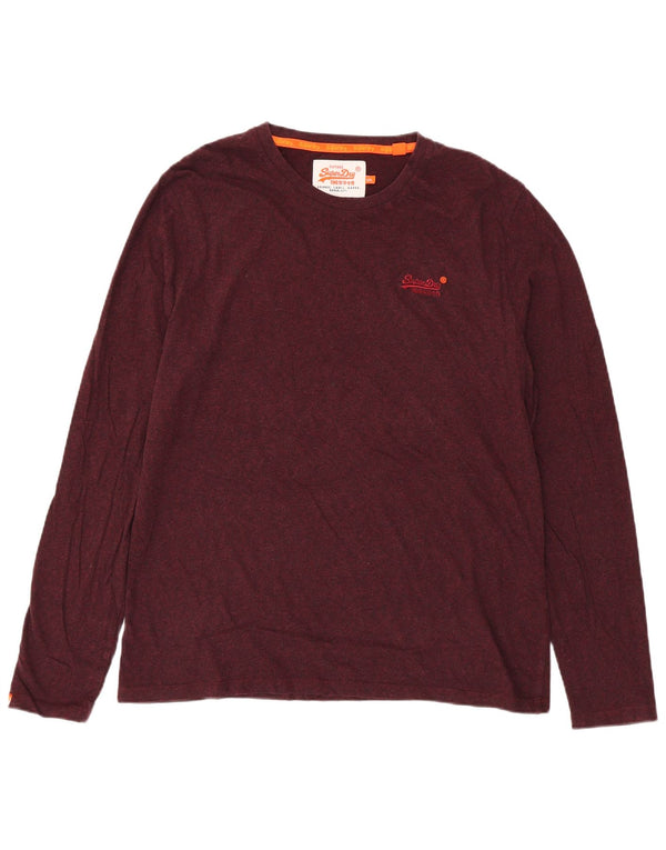 Superdry Ανδρικό μακρυμάνικο 2XL βαμβακερό μπορντό