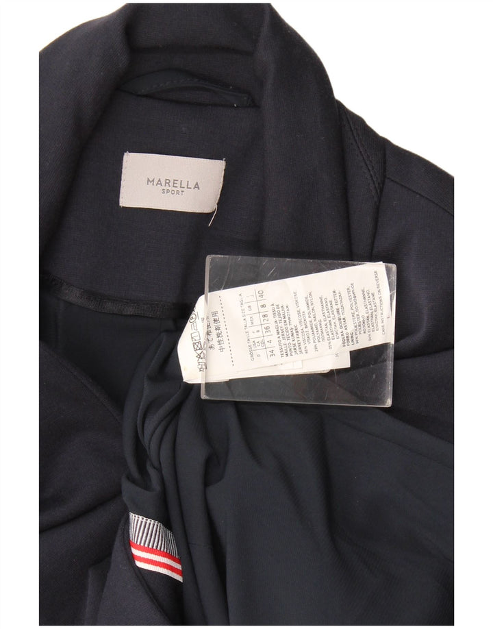 Marella Γυναικείο σακάκι 1 κουμπιού σακάκι UK 8 Small Navy Blue Viscose