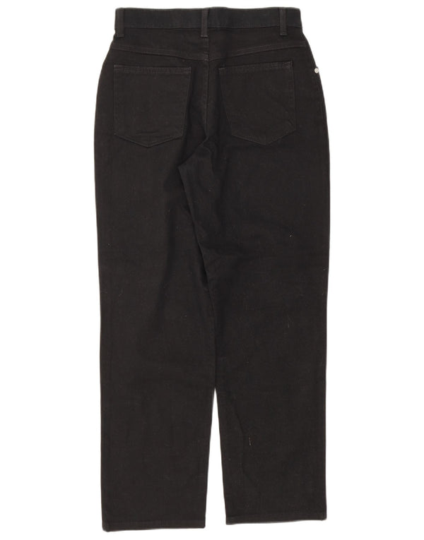 Marks & Spencer Γυναικεία ίσια τζιν UK 10 Small W26 L26 μαύρο βαμβακερό