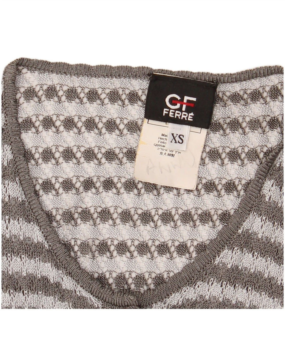 GF FERRE Γυναικείο σετ 2 τεμαχίων UK 4 XS γκρι ριγέ