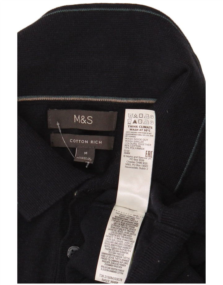 Marks & Spencer Ανδρικό πουλόβερ με λαιμό polo, μεσαίο βαμβακερό