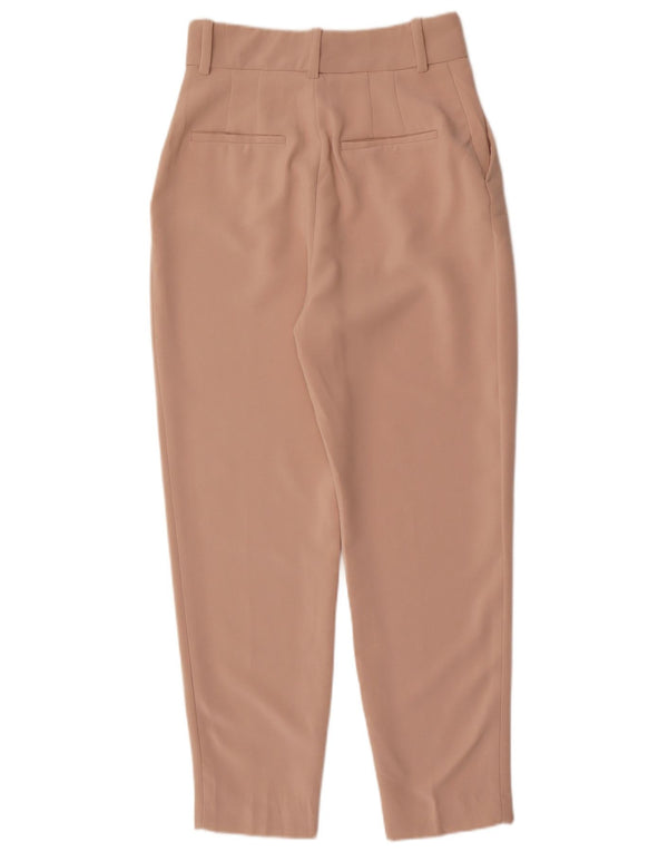 Zara Γυναικείο ψηλόμεσο κωνικό casual παντελόνι Small W26 L28 Beige