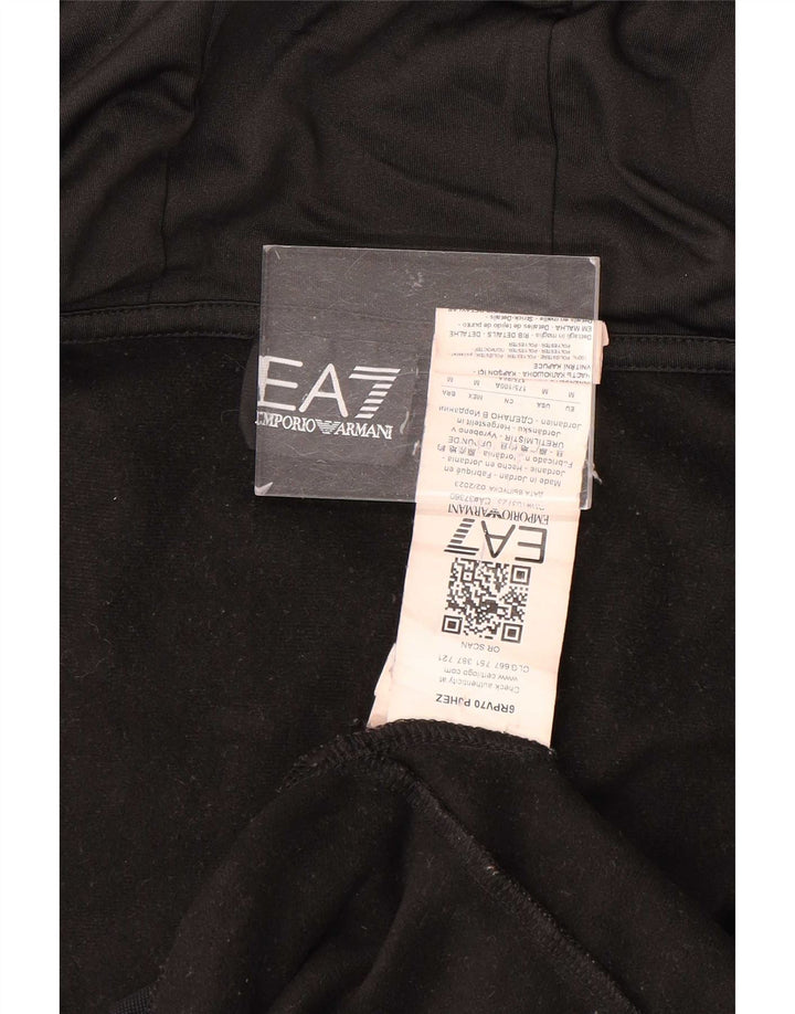 Ανδρικό πουλόβερ με κουκούλα με φερμουάρ Emporio Armani Μεσαίο μαύρο πολυεστέρα