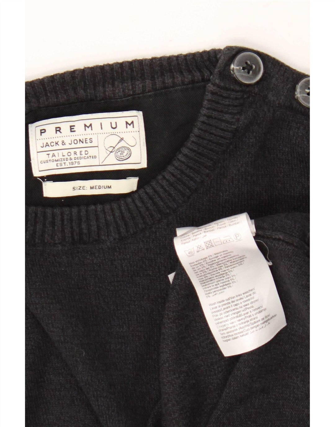 Jack & Jones Ανδρικό πουλόβερ με κανονική εφαρμογή Crew Neck Jumper Medium Navy Blue