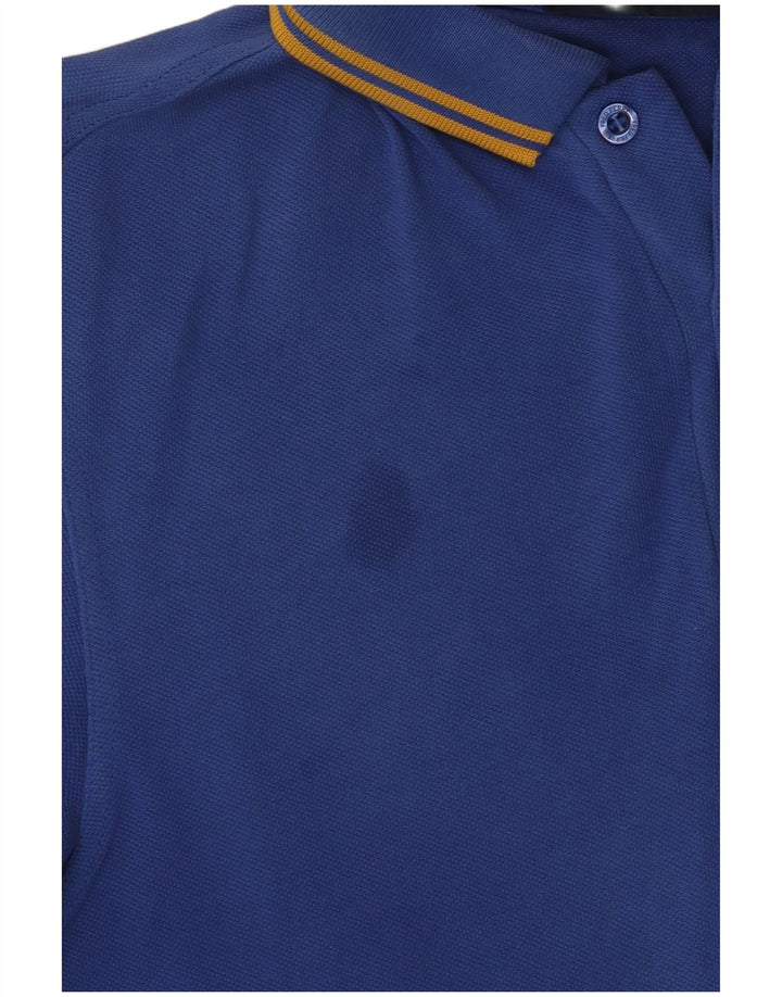 Fred Perry Ανδρικό πουκάμισο Polo από μεσαίο μπλε βαμβακερό